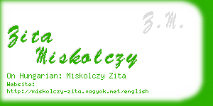 zita miskolczy business card